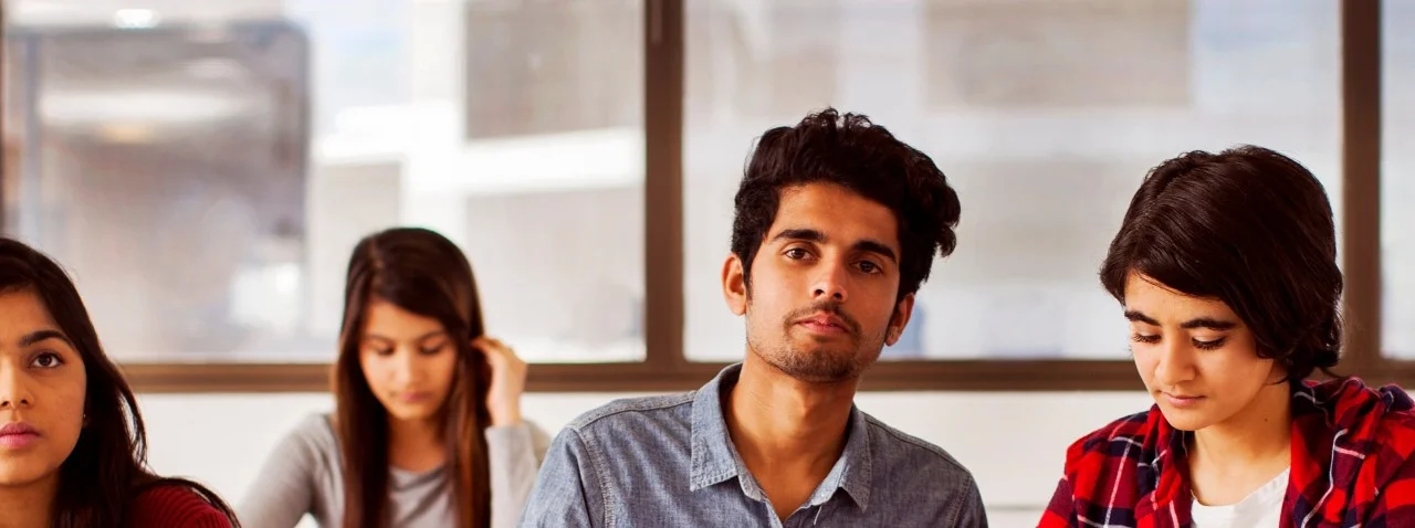 students studying
