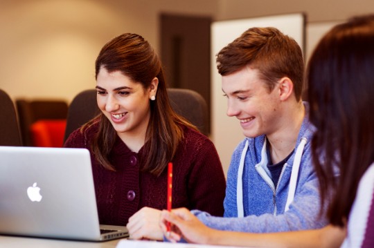 Students on a laptop