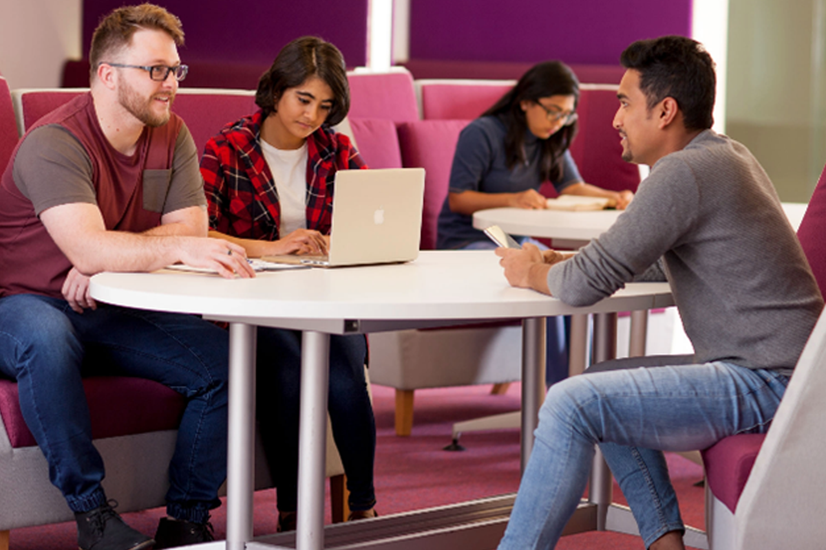 Students studying